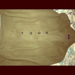 Army green Gap cardigan size xs
